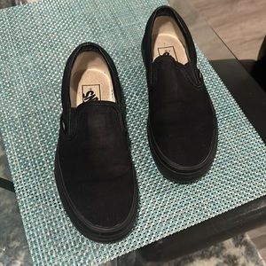 Black vans slip on size 7.5 in Womens